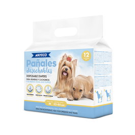 Nayeco Pañal para Perro Talla M (32-44 cm) - Pack de 12 Unidades