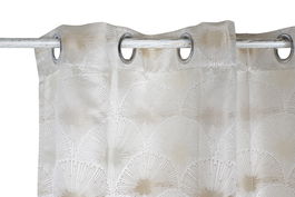 DKD Home Decor Cortina Tradicional Beige 270 x 140 cm (2 Unidades)