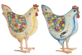 DKD Home Decor Figura de Metal Gallina Surtida