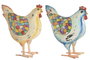 DKD Home Decor Figura de Metal Gallina Surtida