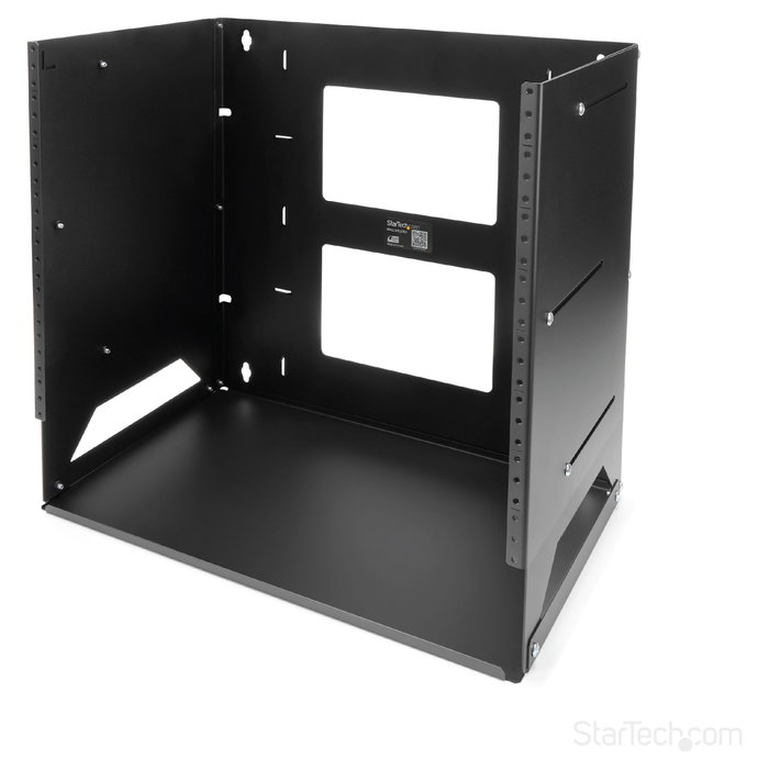 StarTech.com Rack de Pared Abierto 8U 2 Columnas con Estante Integrado Profundidad Ajustable 30,5-45,7 cm Negro StarTech.com Rack de Pared Abierto 8U 2 Columnas con Estante Integrado Profundidad Ajustable 30,5-45,7 cm Negro