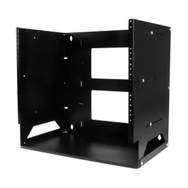StarTech.com Rack de Pared Abierto 8U 2 Columnas con Estante Integrado Profundidad Ajustable 30,5-45,7 cm Negro