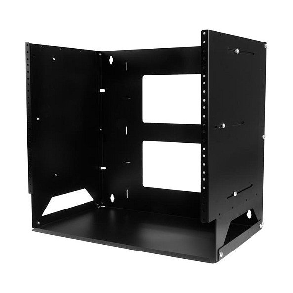 StarTech.com Rack de Pared Abierto 8U 2 Columnas con Estante Integrado Profundidad Ajustable 30,5-45,7 cm Negro StarTech.com Rack de Pared Abierto 8U 2 Columnas con Estante Integrado Profundidad Ajustable 30,5-45,7 cm Negro