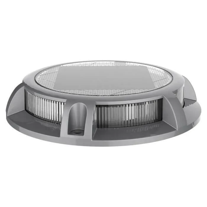 Galix Foco Solar de Tierra para Exteriores, Aluminio/Plástico, 12 LED SMD Blancos, 15 Lúmenes, 8h Autonomía
