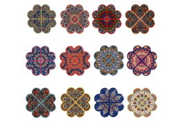 DKD Home Decor Posavasos Mandala Multicolor