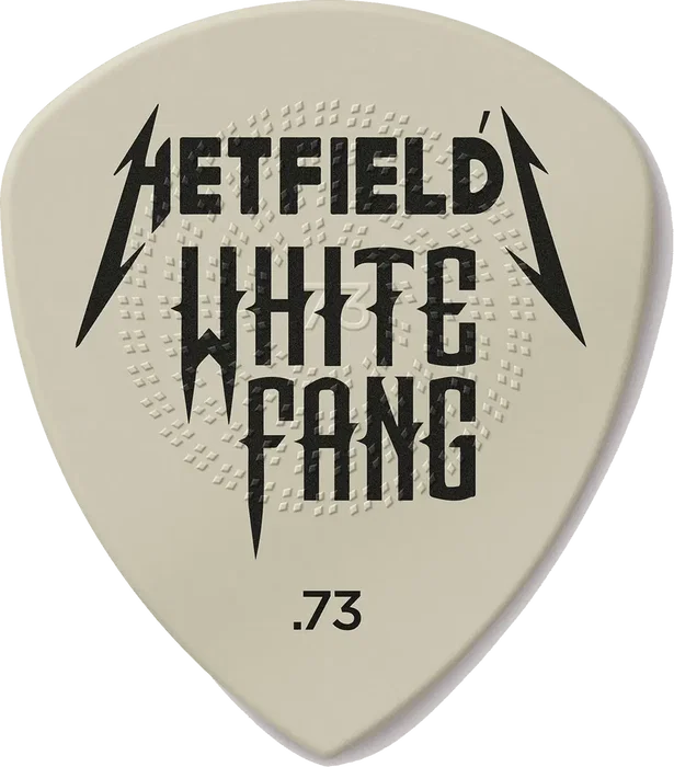 Dunlop Hetfield's White Fang Custom Flow Pack de 6 Púas Variedad de Calibres: 0.73 mm, 0.88 mm, 1.0 mm, 1.14 mm, 1.4 mm para Guitarra Eléctrica