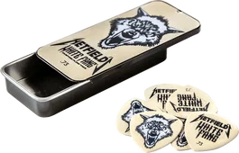 Dunlop Hetfield's White Fang Custom Flow Pack de 6 Púas Variedad de Calibres: 0.73 mm, 0.88 mm, 1.0 mm, 1.14 mm, 1.4 mm para Guitarra Eléctrica