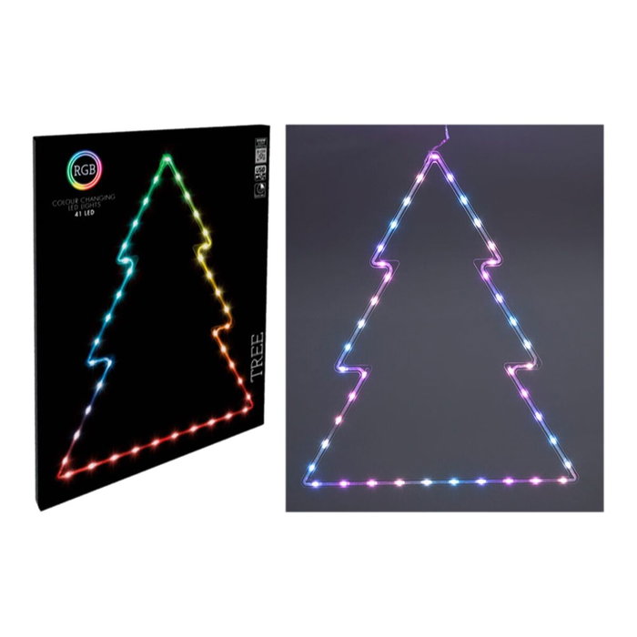 Basics Árbol de navidad RGB con 41 LEDs, 48 x 60 cm Basics Árbol de navidad RGB con 41 LEDs, 48 x 60 cm