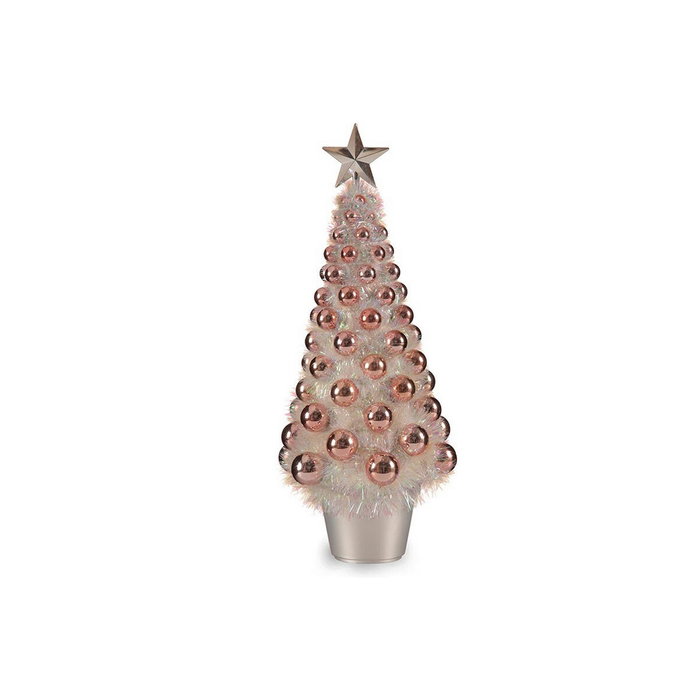 Krist+ Árbol Navidad Iridiscente Bolas Grande Rosa (Set de 12)
