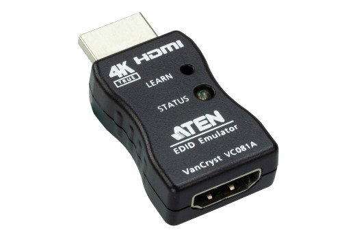 ATEN VC081A-AT Emulador EDID HDMI 4K, con EDID Guardable, Compatible con HDCP y CEC, Resolución 3840x2160, Negro