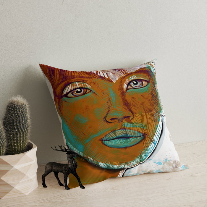 Aberto Design A11975 Cojín 43x43 cm, 50% Algodón/50% Poliéster, Relleno de Silicona para Máximo Confort y Estilo, Ideal para Decoración del Hogar