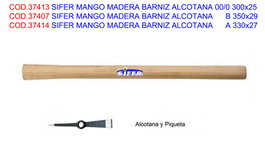 SIFER Mango de Madera Barnizado Alcotana 00/0 300x25 mm