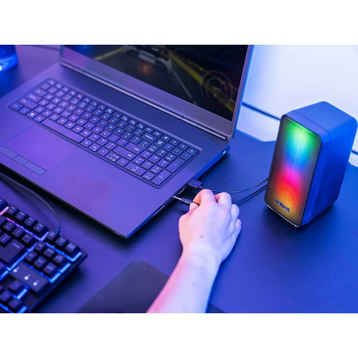 Trust Gaming Altavoces GXT 611 WEZZ 2.0 con Iluminación RGB