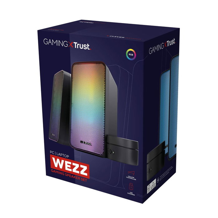 Trust Gaming Altavoces GXT 611 WEZZ 2.0 con Iluminación RGB