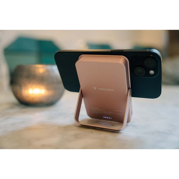 Verbatim Power Bank con Base Magnética Inalámbrica 10000mAh Rosa 32267 Verbatim Power Bank con Base Magnética Inalámbrica 10000mAh Rosa 32267