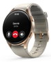 Hama 8900 Smartwatch Caja de Acero Dorada Pulsera de Silicona Beige Amoled GPS