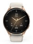 Hama 8900 Smartwatch Caja de Acero Dorada Pulsera de Silicona Beige Amoled GPS