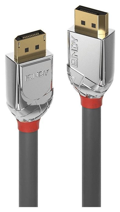 Lindy Cromo Line DisplayPort 1.2 Cable 5m Gris