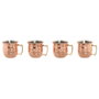DKD Home Decor Set de 4 Chupitos de Acero Inoxidable Cobrizo 60ml