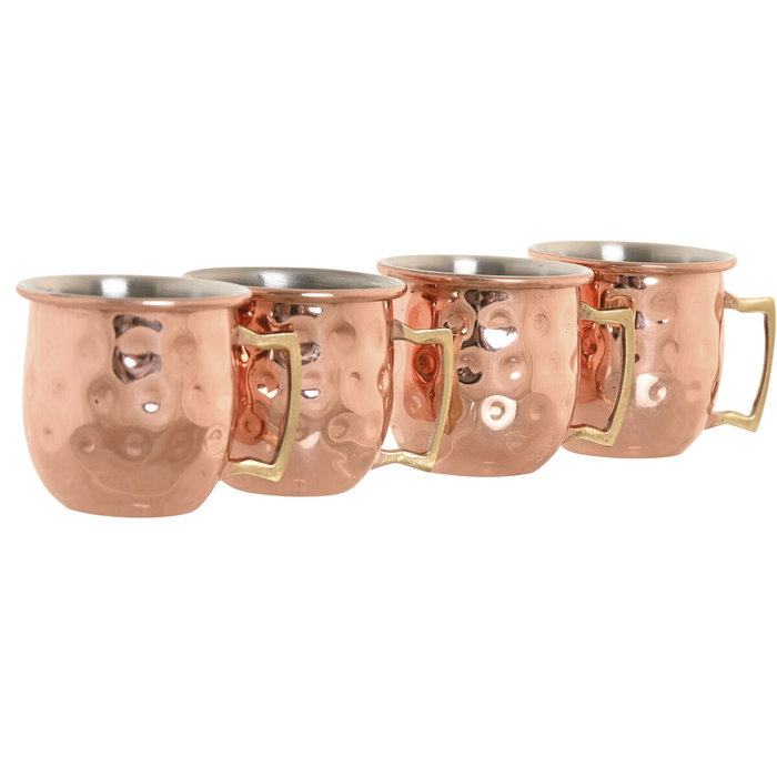DKD Home Decor Set de 4 Chupitos de Acero Inoxidable Cobrizo 60ml DKD Home Decor Set de 4 Chupitos de Acero Inoxidable Cobrizo 60ml