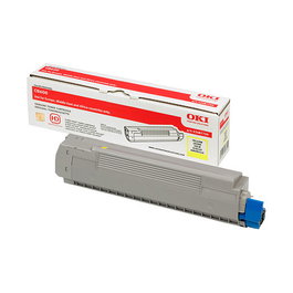 OKI Toner Original 43487709 - Amarillo - 6000 Páginas - Compatible con C8600cdtn, 8600dn, 8600n, 8800cdtn