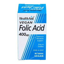 HEALTHAID Ácido Fólico 400 µg 90 comprimidos