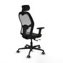 PIQUERAS Y CRESPO Silla de oficina Jorquera con mecanismo Sincro/Traslack Negro/Gris