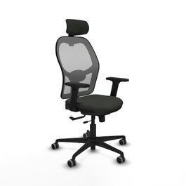 PIQUERAS Y CRESPO Silla de oficina Jorquera con mecanismo Sincro/Traslack Negro/Gris