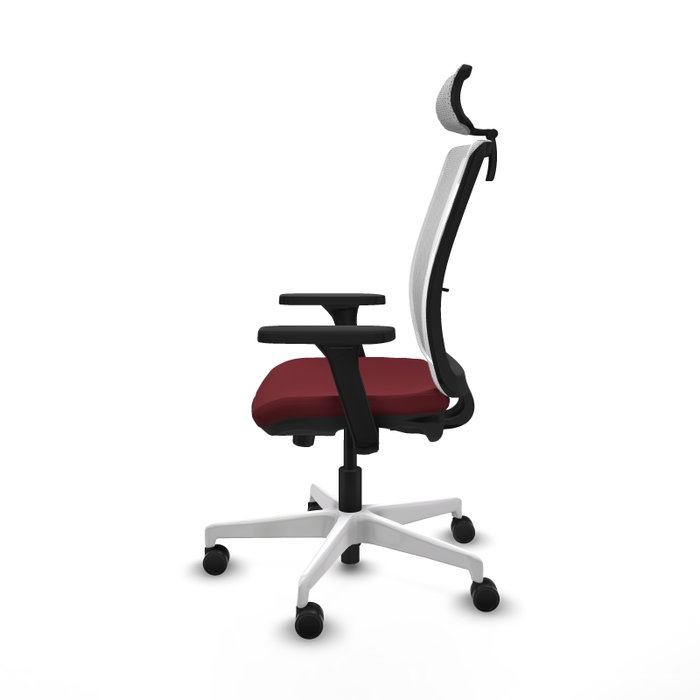 PIQUERAS Y CRESPO Silla de oficina Haches Granate y Blanco