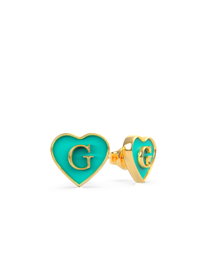 Guess Pendientes TUR ENAMEL G HEART STUDS YG Dorado