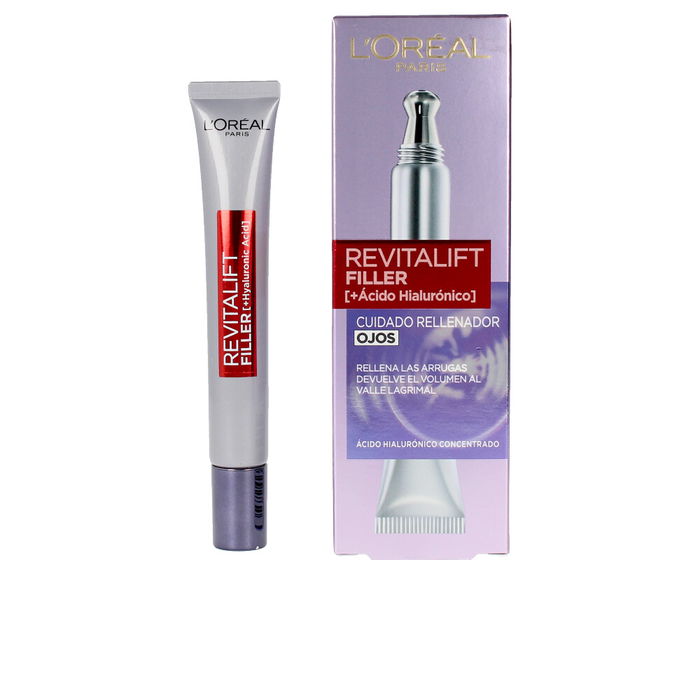 L'Oréal Paris REVITALIFT FILLER Contorno de Ojos con Ácido Hialurónico para Reducir Arrugas - 15 ml