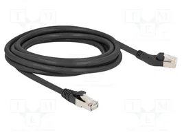 DeLOCK Cable de red Cat.6a S/FTP de 3 m con conector angulado 45° izquierdo