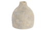 DKD Home Decor Jarrón de Gres Beige con Acabado Desgastado