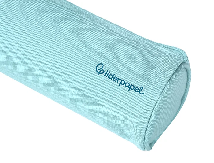 Liderpapel Estuche portatodo Classic cilíndrico ancho azul celeste