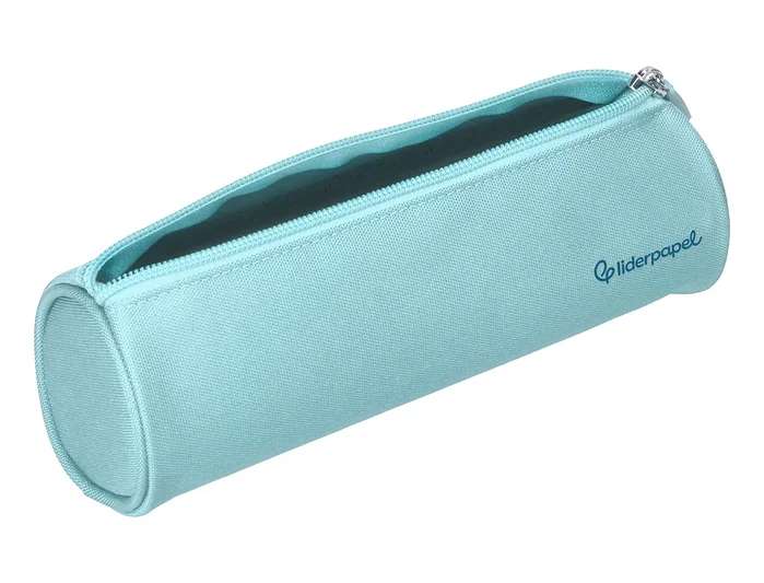 Liderpapel Estuche portatodo Classic cilíndrico ancho azul celeste