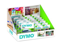 Maquina De Rotular Dymo Manual Omega Expositor De 5 5X S0717940 Maquina Omega 16X S0847750 Cinta Negro, Azul Y Rojo Bl/3