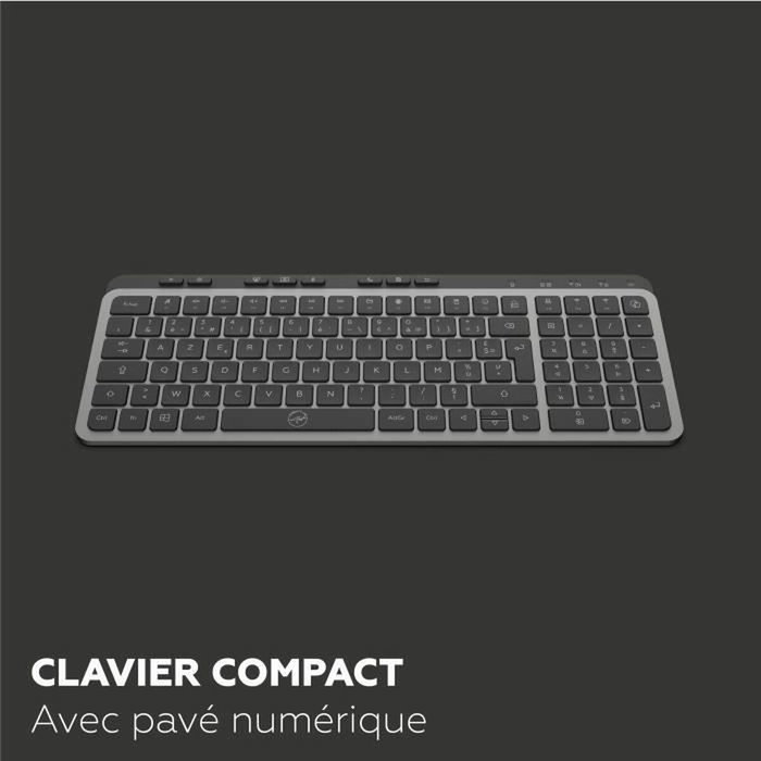 Teclado Mobility Lab KP450W Compact Negro Gris Teclado Mobility Lab KP450W Compact Negro Gris