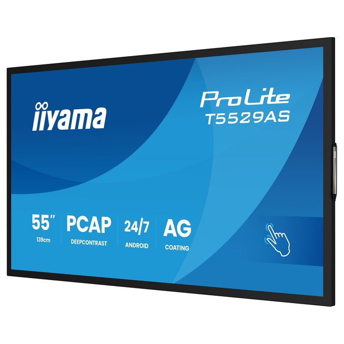 Iiyama Pantalla Táctil PCAP DS T5529AS 55 Pulgadas 139 cm 4K UHD 3840x2160, 2x HDMI, USB, USB-C, 24/7