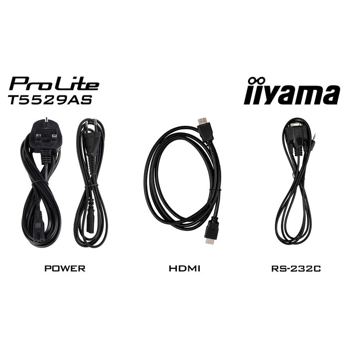 Iiyama Pantalla Táctil PCAP DS T5529AS 55 Pulgadas 139 cm 4K UHD 3840x2160, 2x HDMI, USB, USB-C, 24/7