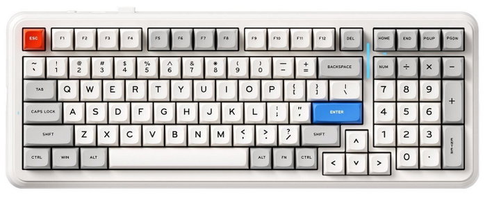 Mchose MC-K99V2-11 Teclado Mecánico Gamer 99 Teclas RGB Inalámbrico Bluetooth/USB-C Blanco Mchose MC-K99V2-11 Teclado Mecánico Gamer 99 Teclas RGB Inalámbrico Bluetooth/USB-C Blanco