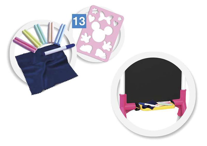 Chicos Mini Pizarra Infantil Minnie 53019 Doble Cara Tizas Rotuladores +3 Años