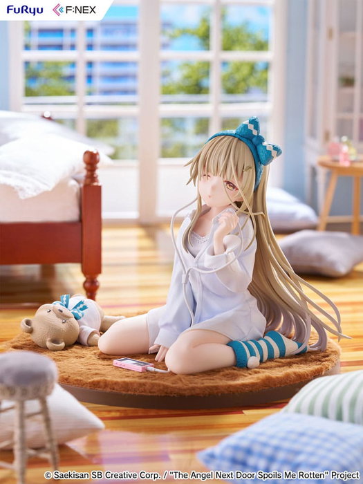 The Angel Next Door Spoils Me Rotten F:Nex Estatua PVC 1/7 Mahiru Shiina Relax Ver. 14 cm