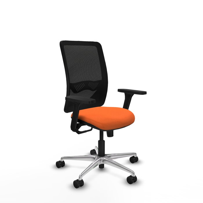 PIQUERAS Y CRESPO Silla de oficina Zulema Naranja y Negro con mecanismo Sincro PIQUERAS Y CRESPO Silla de oficina Zulema Naranja y Negro con mecanismo Sincro