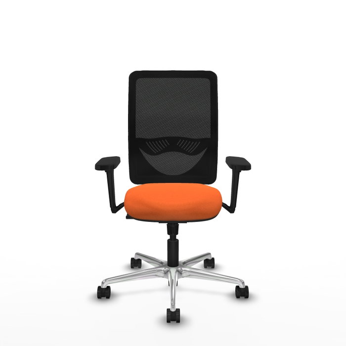 PIQUERAS Y CRESPO Silla de oficina Zulema Naranja y Negro con mecanismo Sincro PIQUERAS Y CRESPO Silla de oficina Zulema Naranja y Negro con mecanismo Sincro