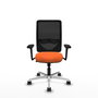 PIQUERAS Y CRESPO Silla de oficina Zulema Naranja y Negro con mecanismo Sincro