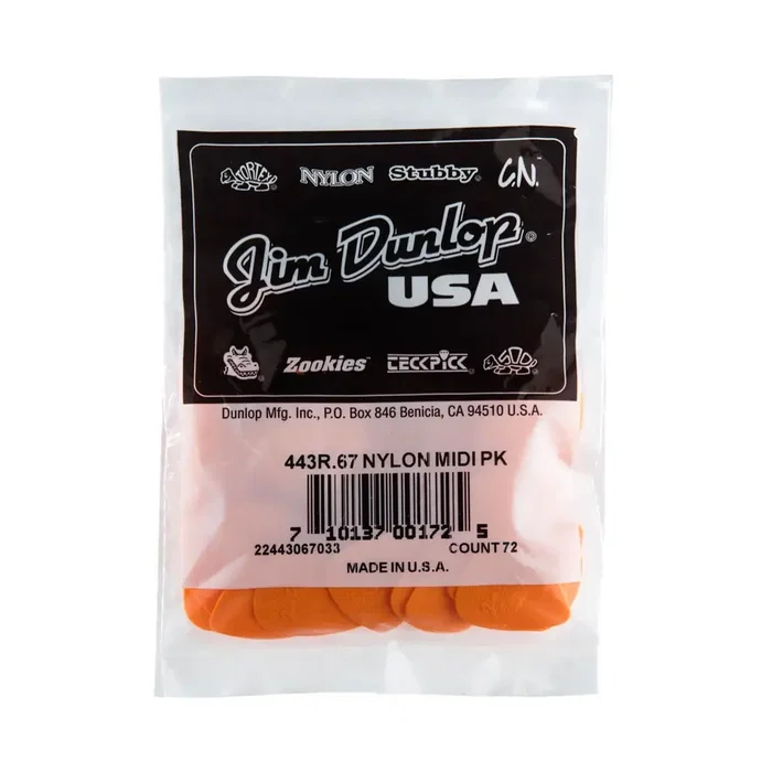 Dunlop Púas Nylon Midi 0,67 mm (72 unidades)