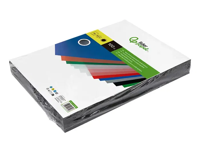 Liderpapel Tapa Encuadernacion Polipropileno A3 0.5 mm Negro Opaco Paquete 100 Unidades