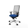 PIQUERAS Y CRESPO Silla de oficina Horna con mecanismo Sincro, Azul y Blanco