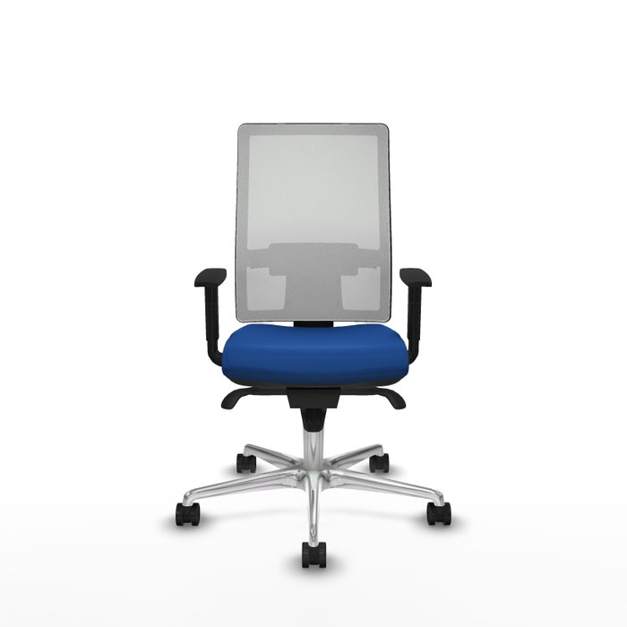 PIQUERAS Y CRESPO Silla de oficina Horna con mecanismo Sincro, Azul y Blanco
