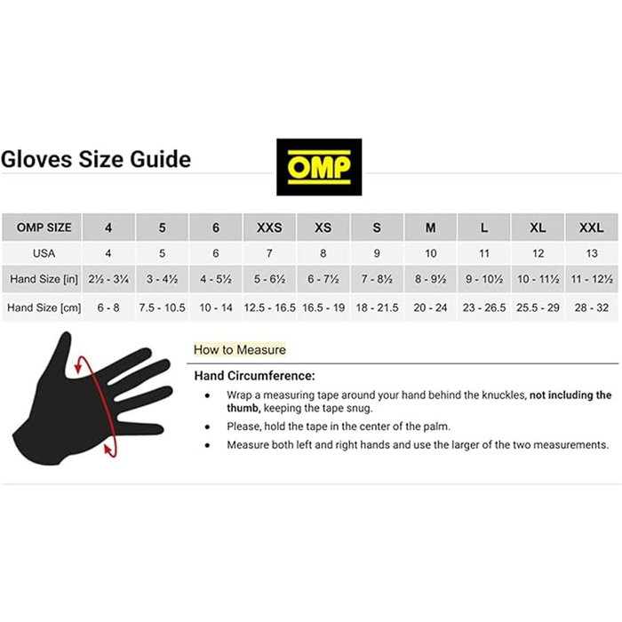 OMP Guantes Kart KS-X FIA 8877-2022 Amarillo Fluo XL